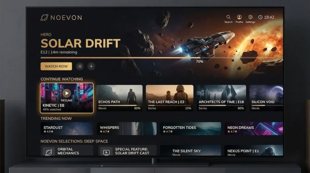 Streaming platform showcase